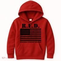 R.E.D. Friday | On Fridays We Wear Red | Remember Everyone Deployed Kids Hoodie thumb 0