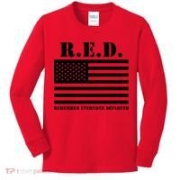 R.E.D. Friday | On Fridays We Wear Red | Remember Everyone Deployed Kids Long Sleeve Shirt thumb 0