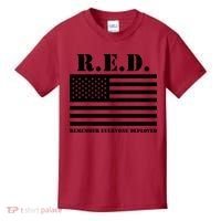 R.E.D. Friday | On Fridays We Wear Red | Remember Everyone Deployed Kids T-Shirt thumb 0