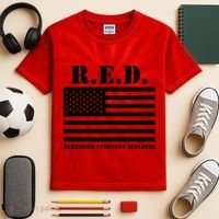 R.E.D. Friday | On Fridays We Wear Red | Remember Everyone Deployed Kids Tie-Dye T-Shirt thumb 2