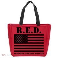 R.E.D. Friday | On Fridays We Wear Red | Remember Everyone Deployed Tote Bag thumb 0