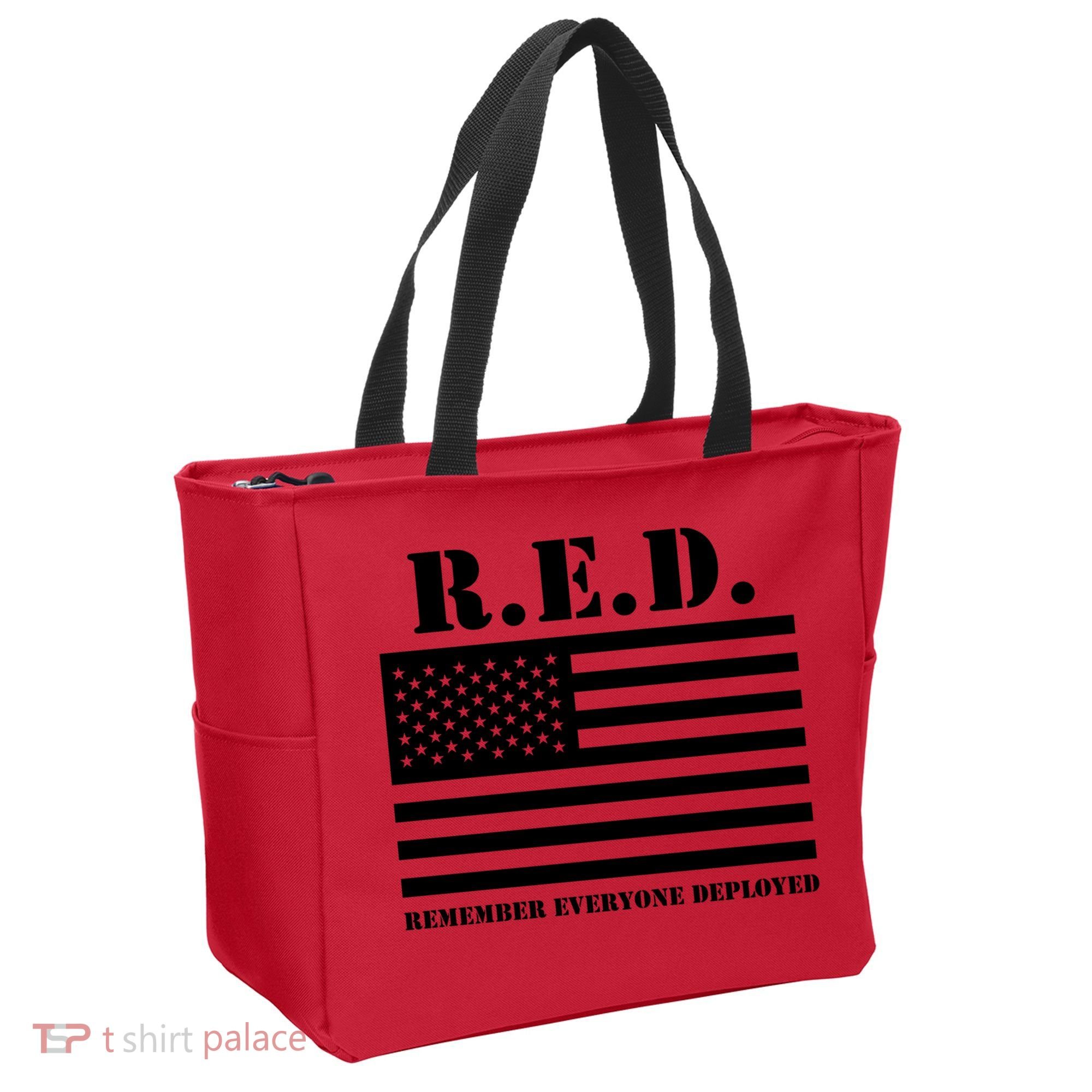 R.E.D. Friday | On Fridays We Wear Red | Remember Everyone Deployed Tote Bag