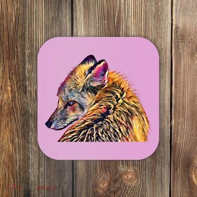 Red Fox Oil Paint Filter Fox Lover Great Gift Coaster