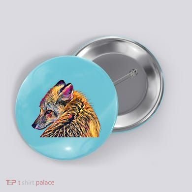 Red Fox Oil Paint Filter Fox Lover Great Gift Button