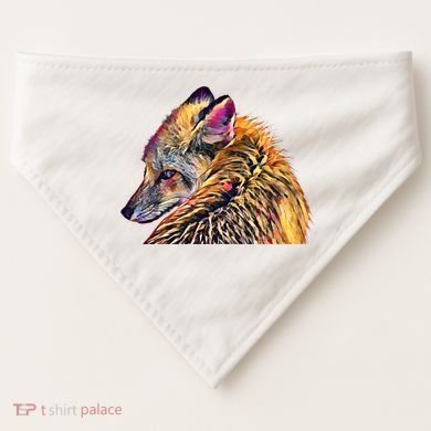 Red Fox Oil Paint Filter Fox Lover Great Gift USA-Made Doggie Bandana