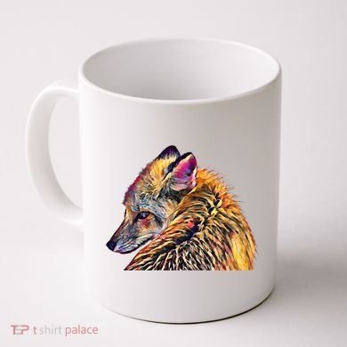 Red Fox Oil Paint Filter Fox Lover Great Gift Coffee Mug
