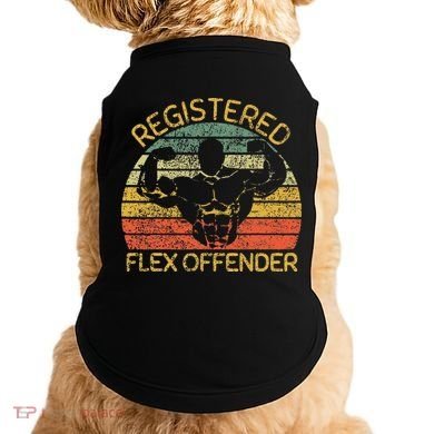 Registered Flex Offender Funny Gym Doggie Tank