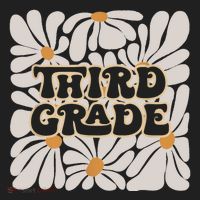Retro Flower Power Squared Third 3rd Grade Back To School Women's Sweatshirt thumb 2