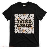 Retro Flower Power Squared Third 3rd Grade Back To School T-Shirt thumb 0