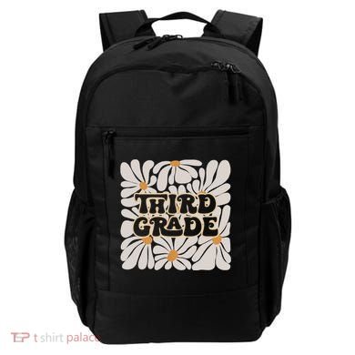 Retro Flower Power Squared Third 3rd Grade Back To School Backpack