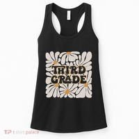 Retro Flower Power Squared Third 3rd Grade Back To School Women's Tank Top thumb 0