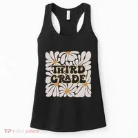 Retro Flower Power Squared Third 3rd Grade Back To School Women's Tank Top thumb 0