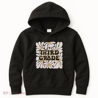 Retro Flower Power Squared Third 3rd Grade Back To School Kids Hoodie thumb 0