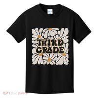 Retro Flower Power Squared Third 3rd Grade Back To School Kids T-Shirt thumb 0