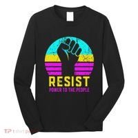 Resist Fascism Power To The People Long Sleeve Shirt thumb 0