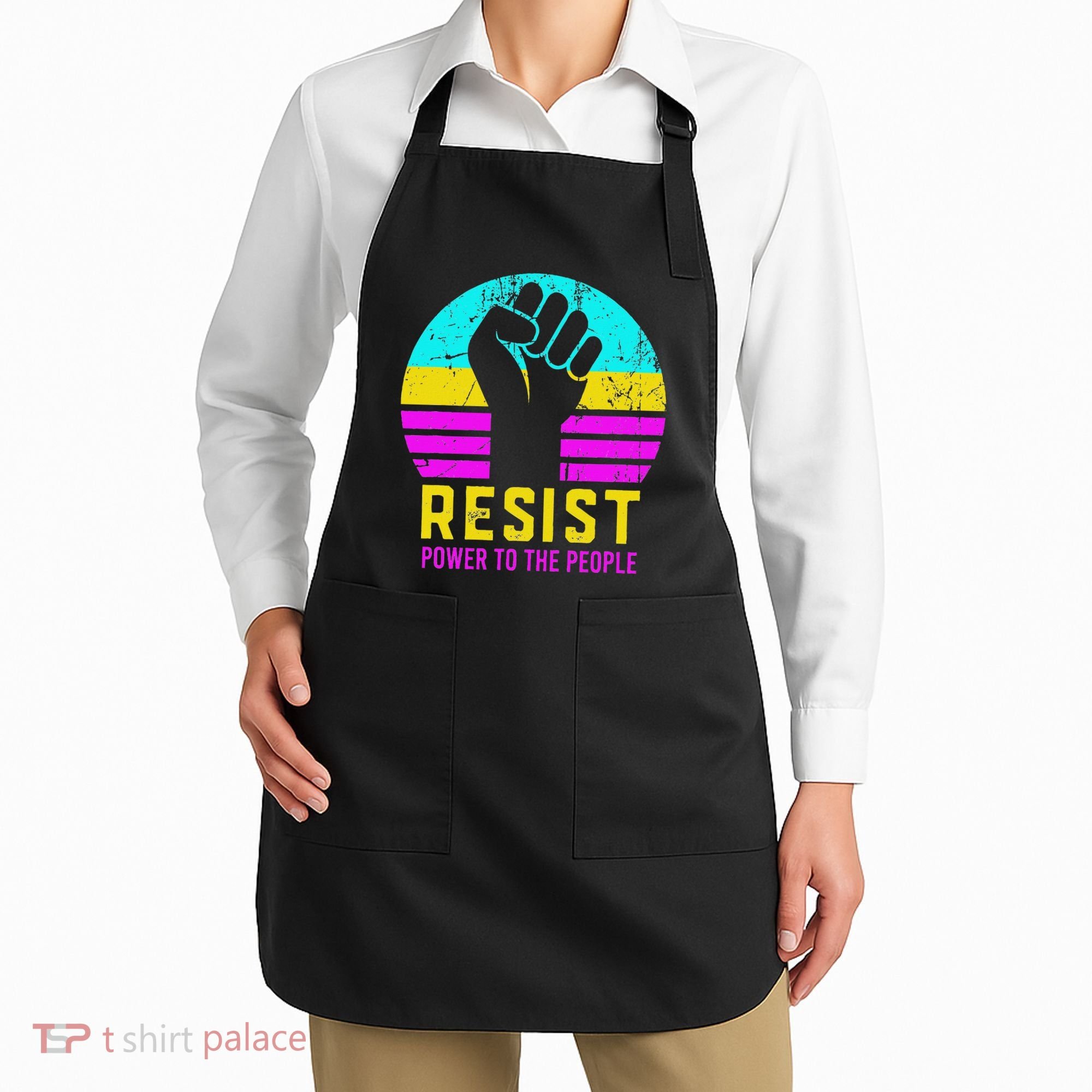 Resist Fascism Power To The People Apron