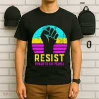 Resist Fascism Power To The People T-Shirt thumb 6