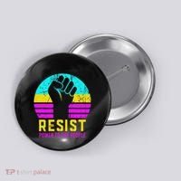 Resist Fascism Power To The People Button thumb 0