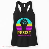 Resist Fascism Power To The People Women's Tank Top thumb 0