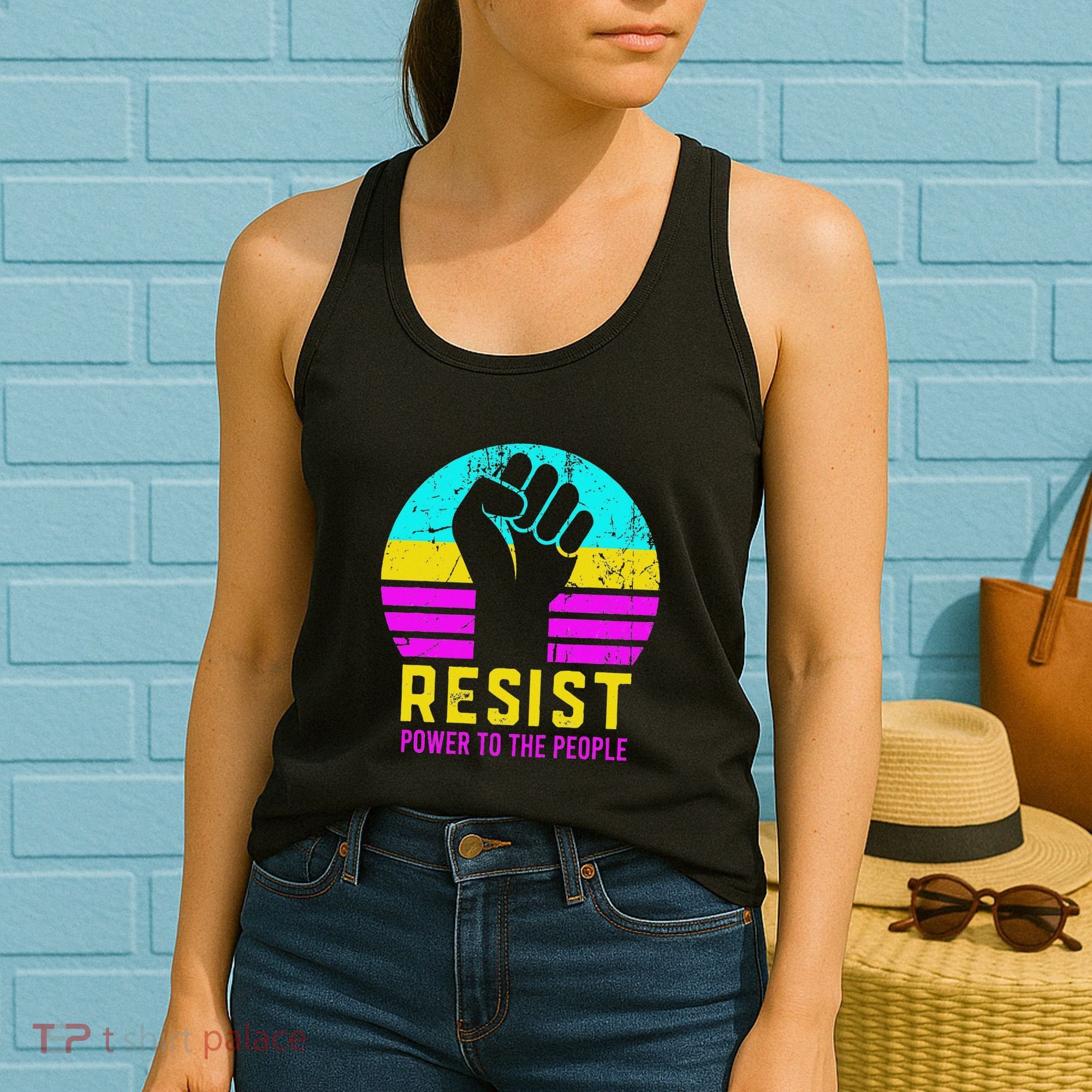 Resist Fascism Power To The People Women's Tank Top