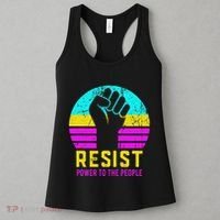 Resist Fascism Power To The People Women's Tank Top thumb 3