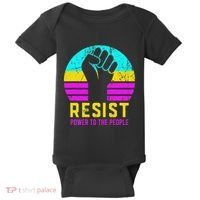 Resist Fascism Power To The People Baby Bodysuit thumb 0