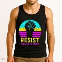 Resist Fascism Power To The People Tank Top thumb 3