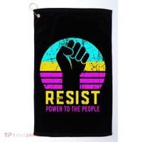 Resist Fascism Power To The People Golf Towel thumb 0