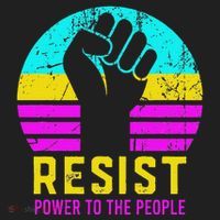 Resist Fascism Power To The People Golf Towel thumb 3