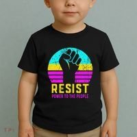 Resist Fascism Power To The People Toddler T-Shirt thumb 2
