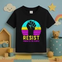 Resist Fascism Power To The People Toddler T-Shirt thumb 3