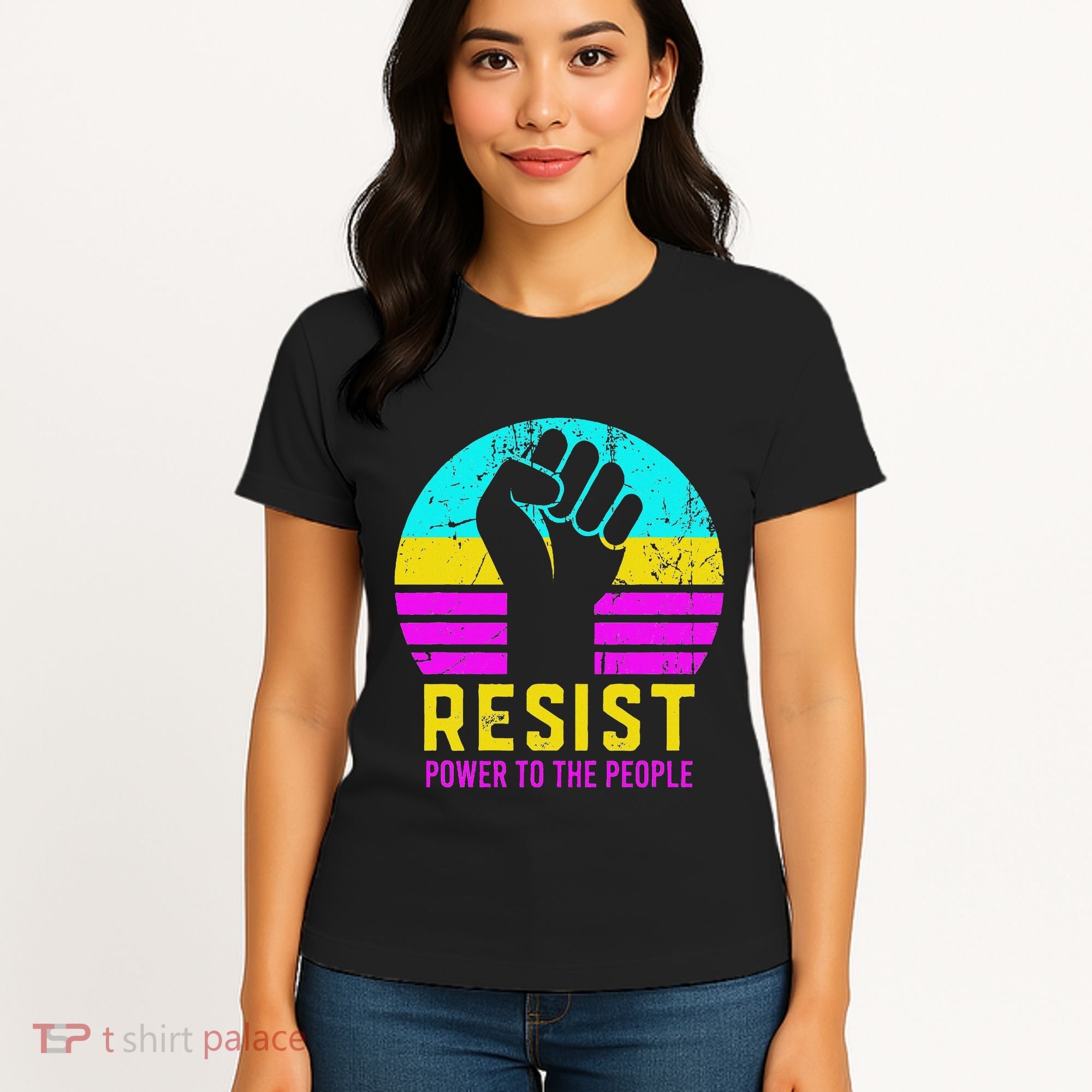 Resist Fascism Power To The People Women's T-Shirt