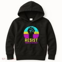 Resist Fascism Power To The People Kids Hoodie thumb 0