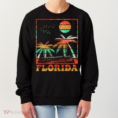 Retro Florida Palm Trees Women's Sweatshirt