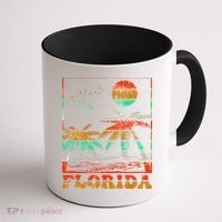 Retro Florida Palm Trees Coffee Mug thumb 1