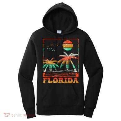 Retro Florida Palm Trees Women's Hoodie