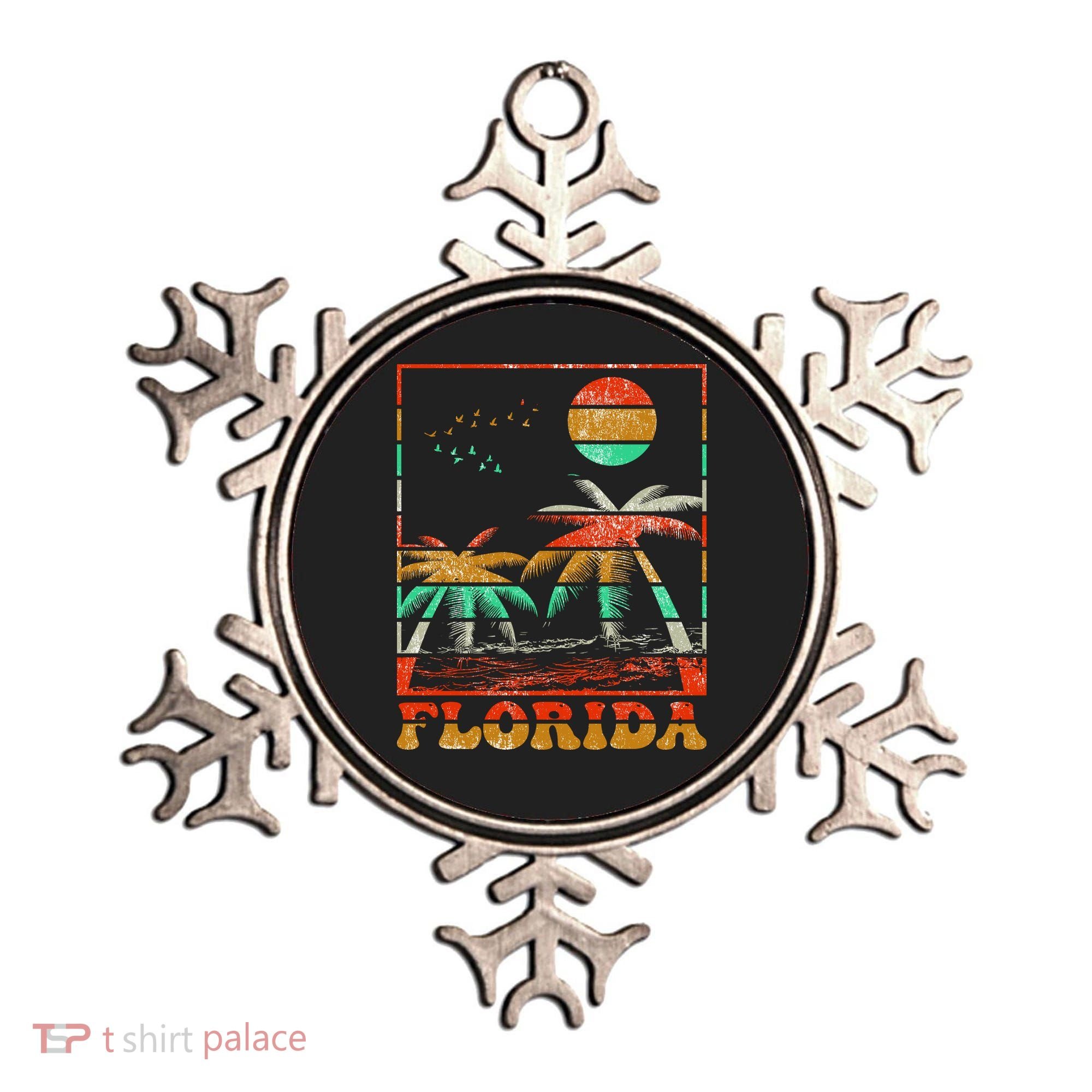 Retro Florida Palm Trees Ornament