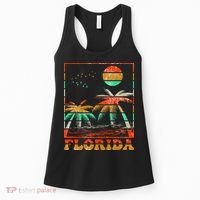 Retro Florida Palm Trees Women's Tank Top thumb 0