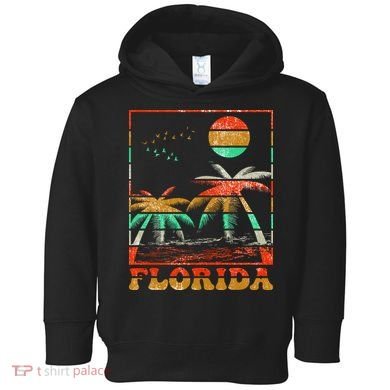 Retro Florida Palm Trees Toddler Hoodie
