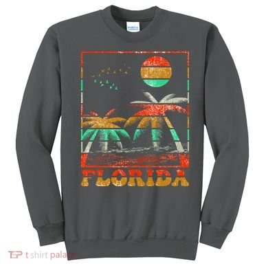 Retro Florida Palm Trees Sweatshirt
