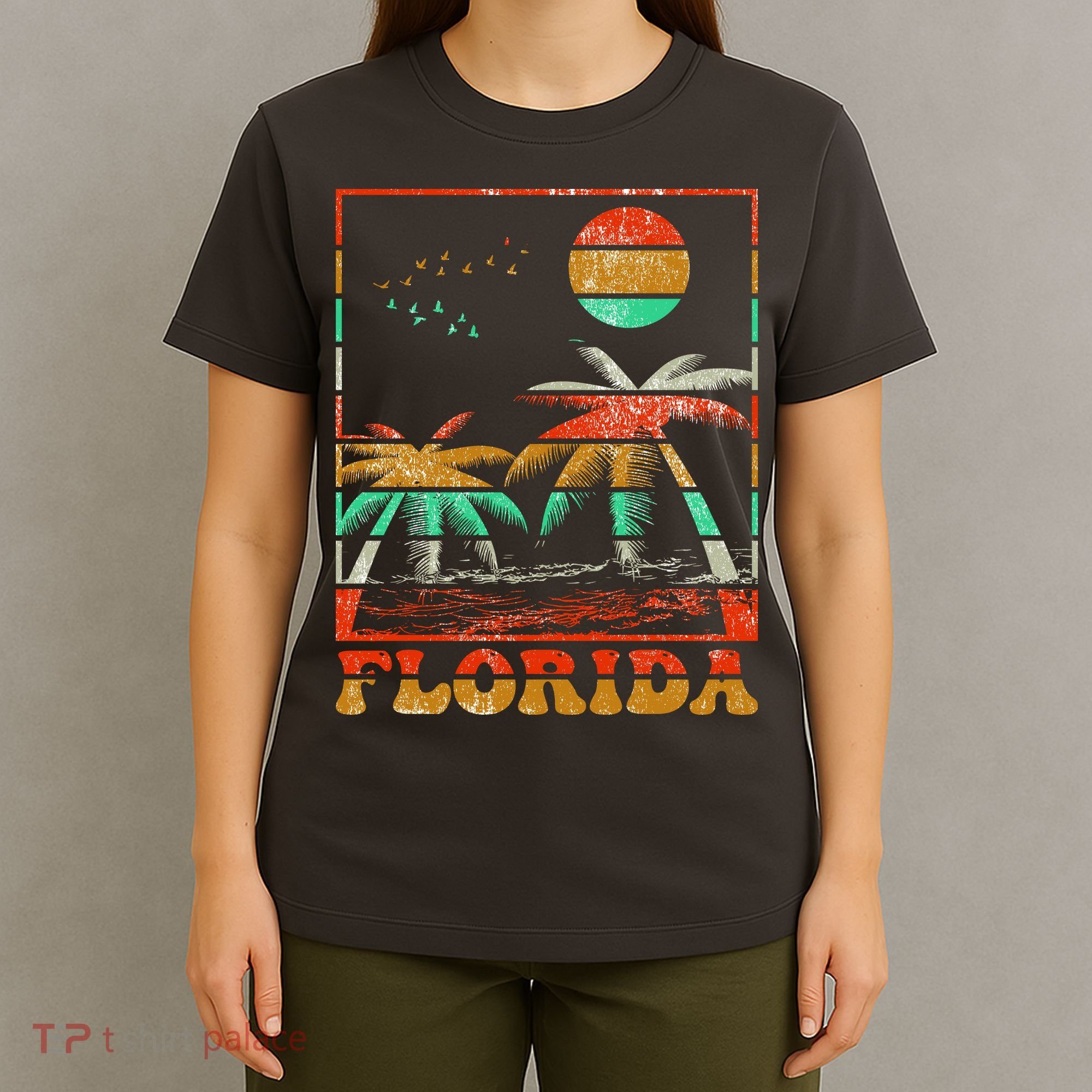 Retro Florida Palm Trees T-Shirt