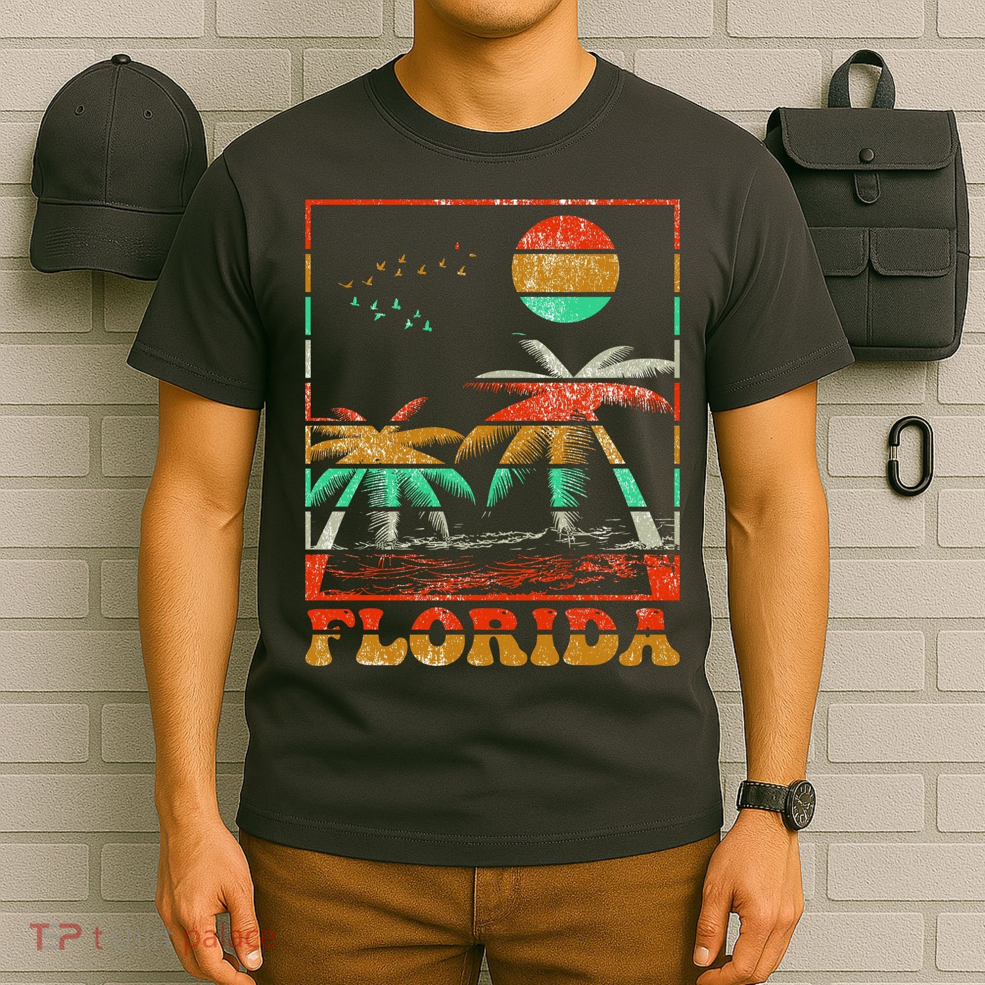 Retro Florida Palm Trees T-Shirt