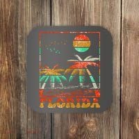 Retro Florida Palm Trees Coaster thumb 0