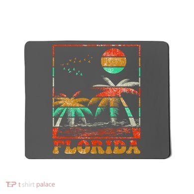 Retro Florida Palm Trees Mousepad