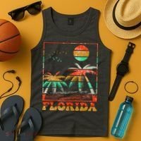 Retro Florida Palm Trees Tank Top thumb 4