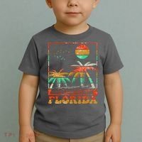 Retro Florida Palm Trees Toddler T-Shirt thumb 2