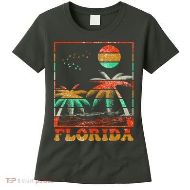 Retro Florida Palm Trees Women's T-Shirt