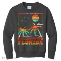 Retro Florida Palm Trees Kids Sweatshirt thumb 0