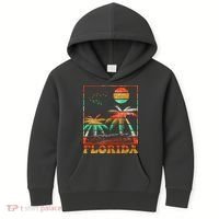 Retro Florida Palm Trees Kids Hoodie thumb 0