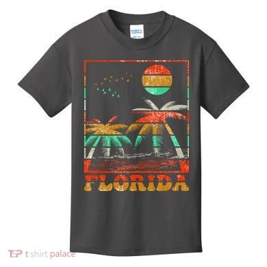 Retro Florida Palm Trees Kids T-Shirt